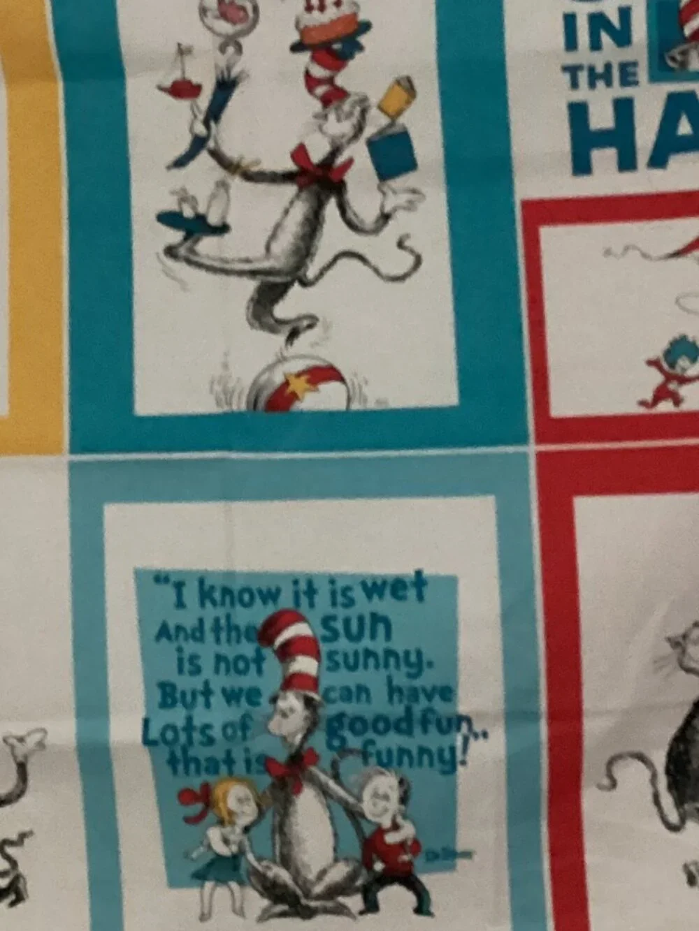 Dr. Suess 'Cat in the Hat' Pattern & Fabric